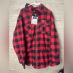 Smiths Work Wear Sherpa-lined Hooded Flannel Shirt-jacket Size 2XL Winter